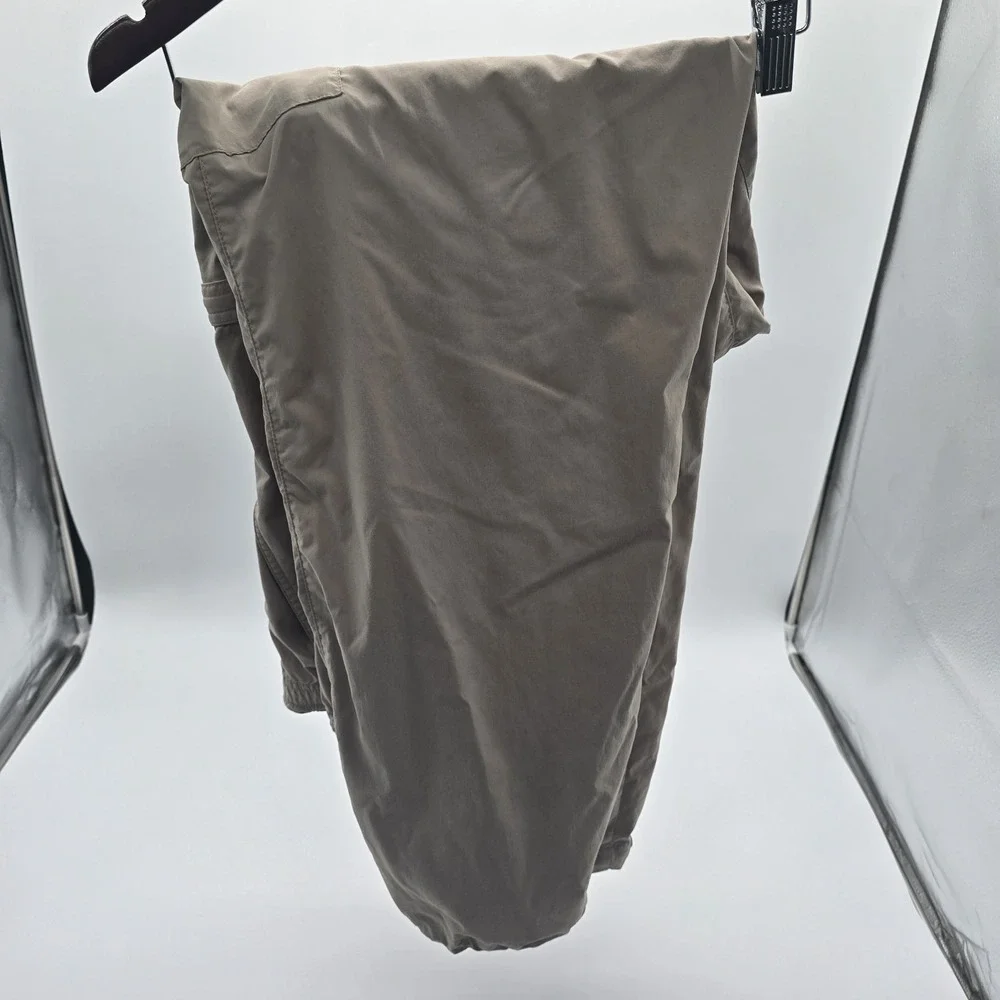 Patagonia Mens Size 36 Nylon Hiking Cargo Pants Tan Cuffed Hem Outdoor